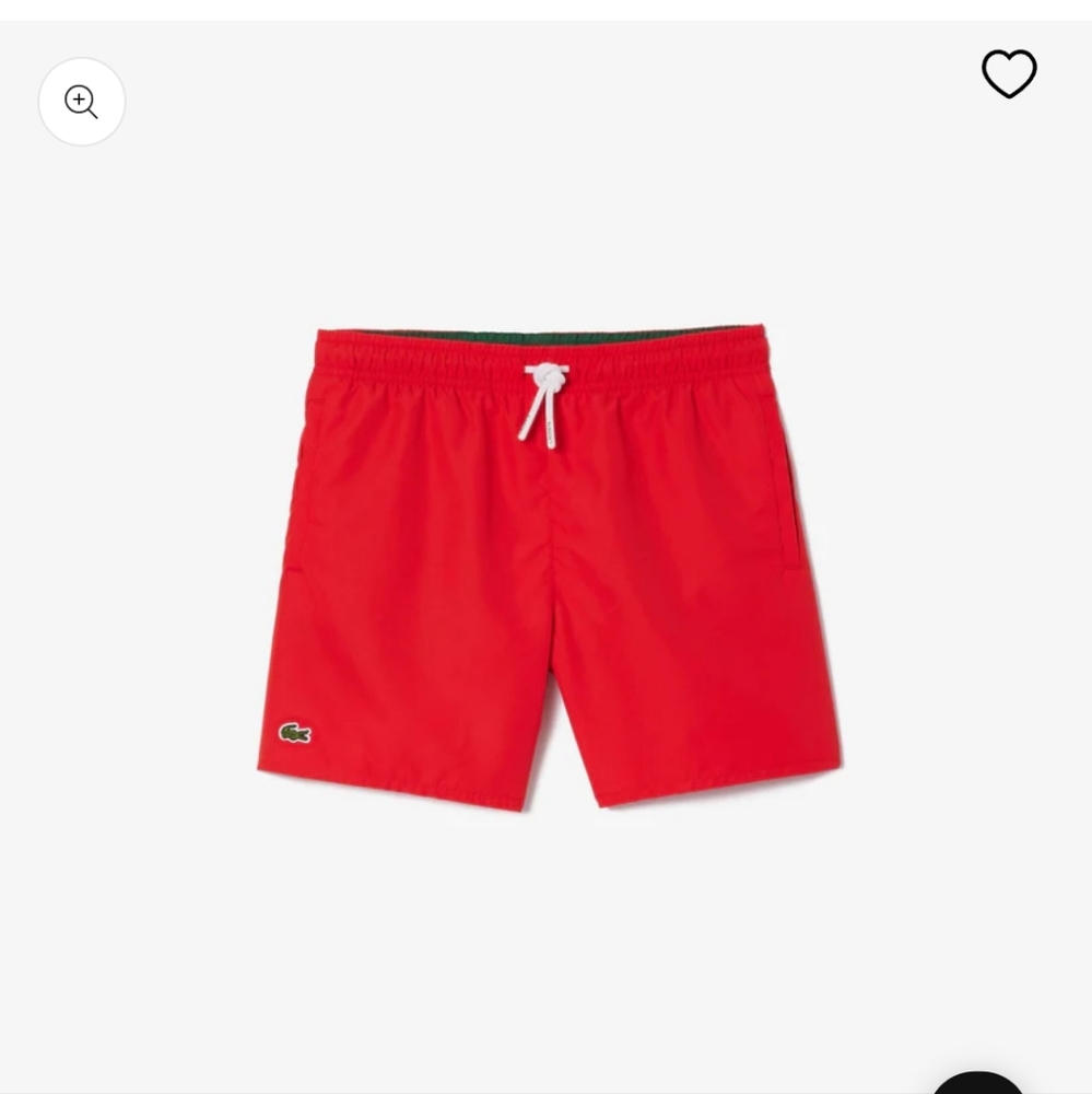 Lacoste Red Quick-Dry Swim Trunks Shorts